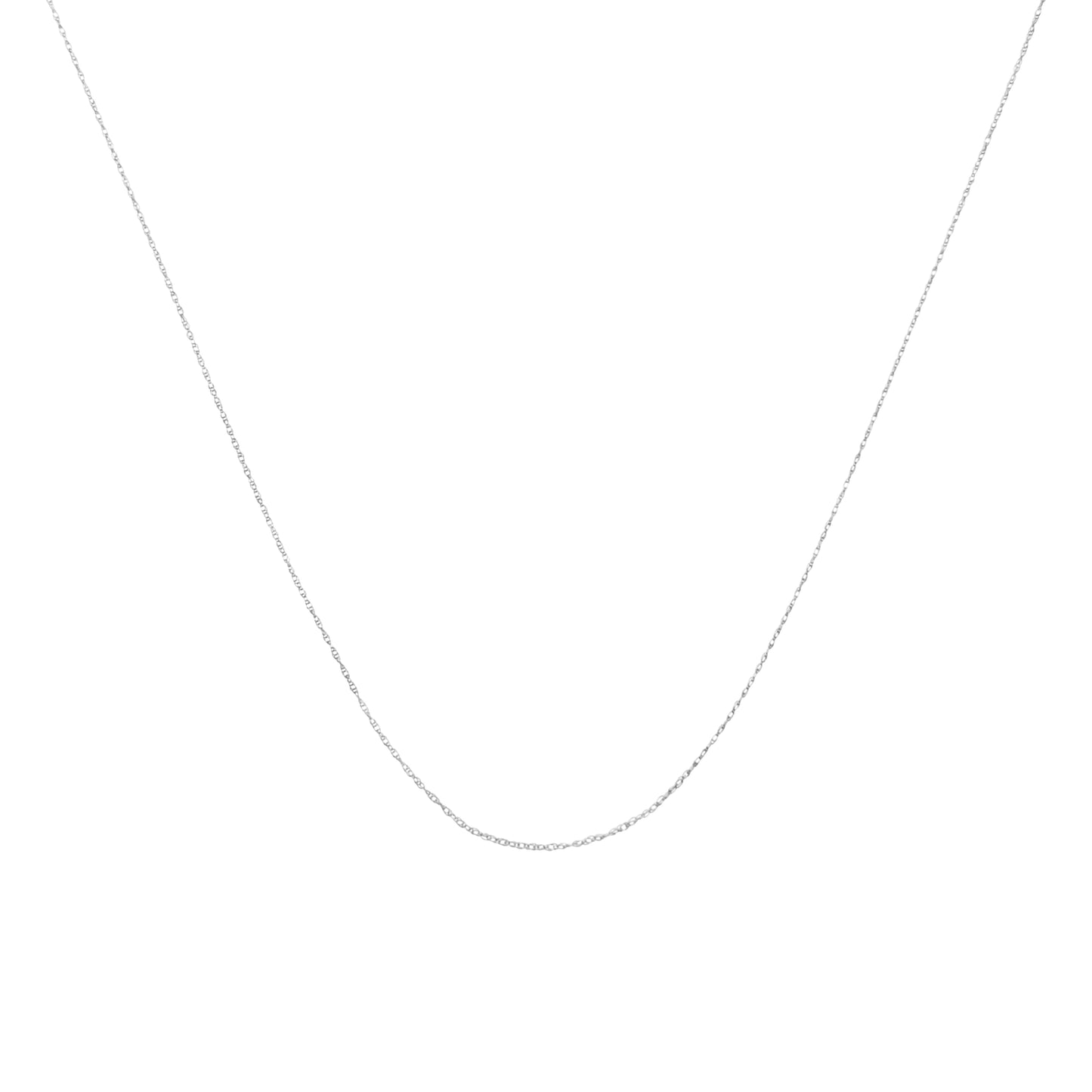 Solid 10K Yellow Gold 0.5mm Slim and Dainty Unisex 18" Rope Chain Necklace Bids.com