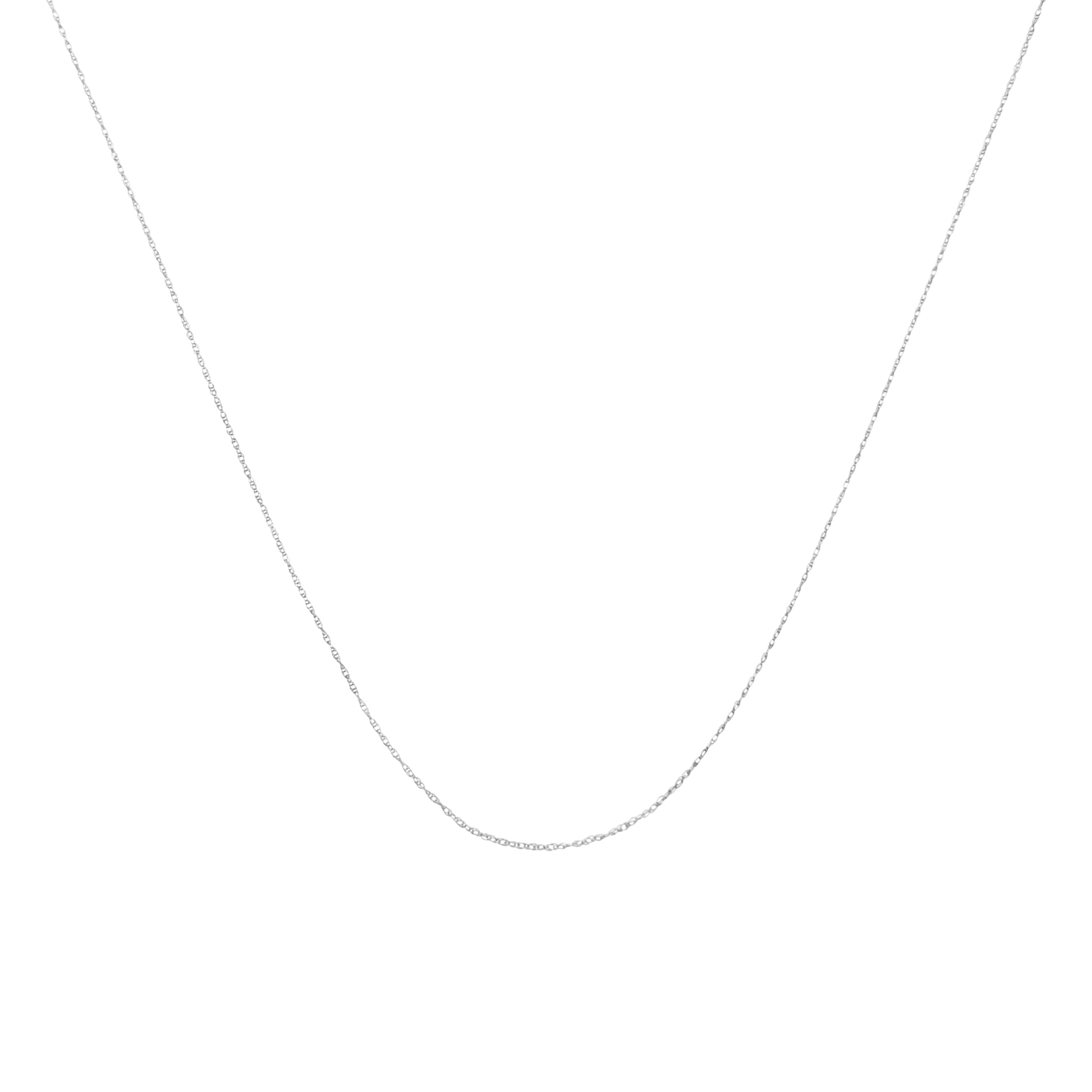 Solid 10K Yellow Gold 0.5mm Slim and Dainty Unisex 18" Rope Chain Necklace Bids.com