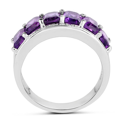 3.30 Carat Genuine Amethyst .925 Sterling Silver Ring Bids.com