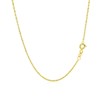 14k Yellow Gold Singapore Chain 1.0mm Bids.com
