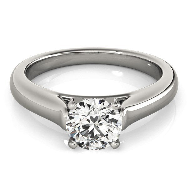 14k White Gold Cathedral Design Solitaire Diamond Engagement Ring (1 cttw) Bids.com
