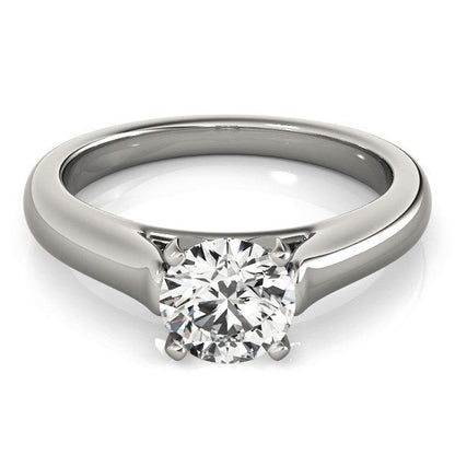 14k White Gold Cathedral Design Solitaire Diamond Engagement Ring (1 cttw) Bids.com
