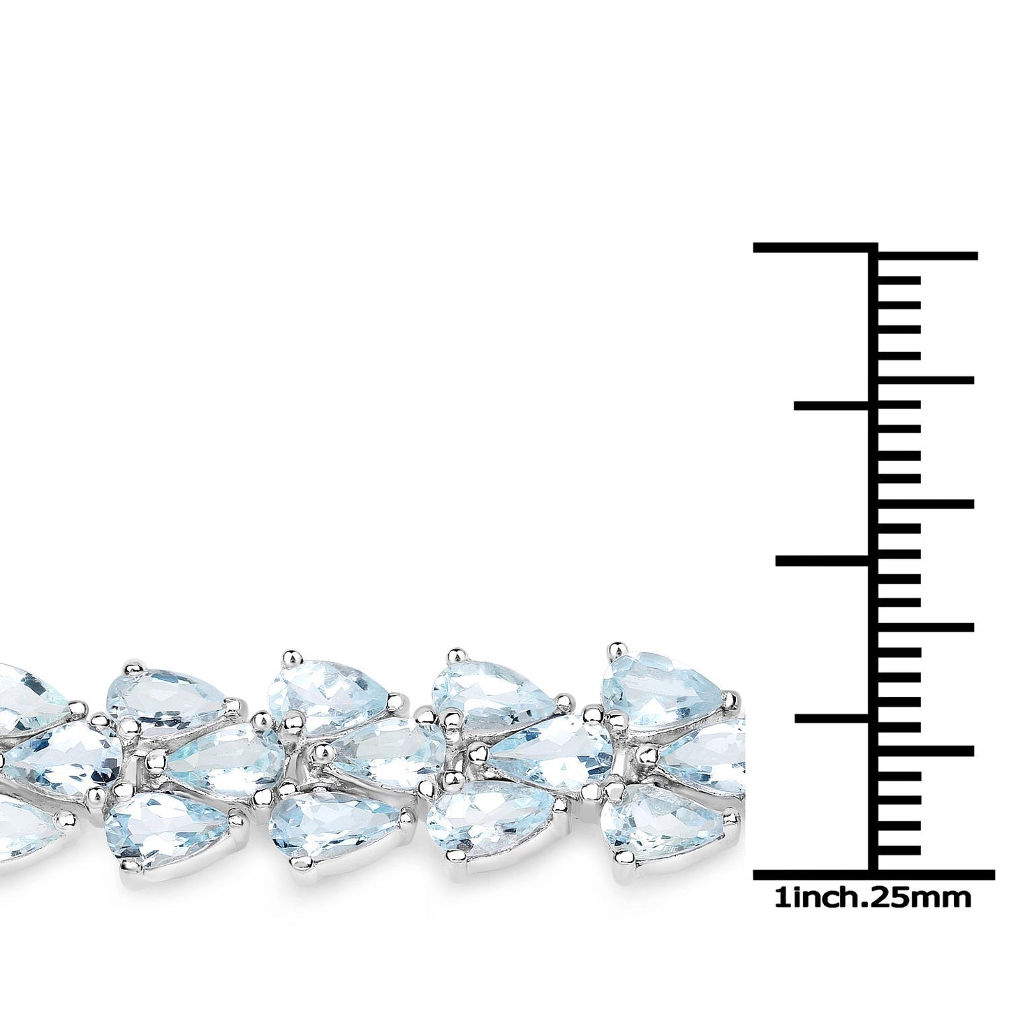 14.11 Carat Genuine Aquamarine .925 Sterling Silver Bracelet Bids.com