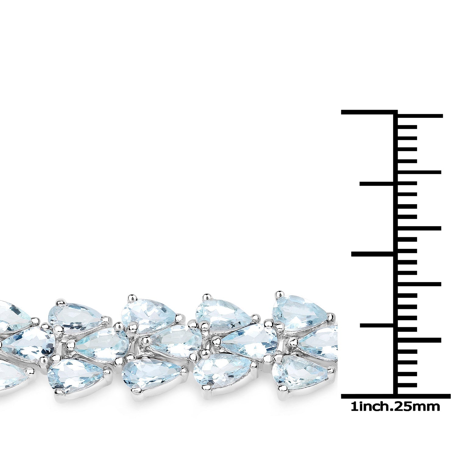 14.11 Carat Genuine Aquamarine .925 Sterling Silver Bracelet Bids.com