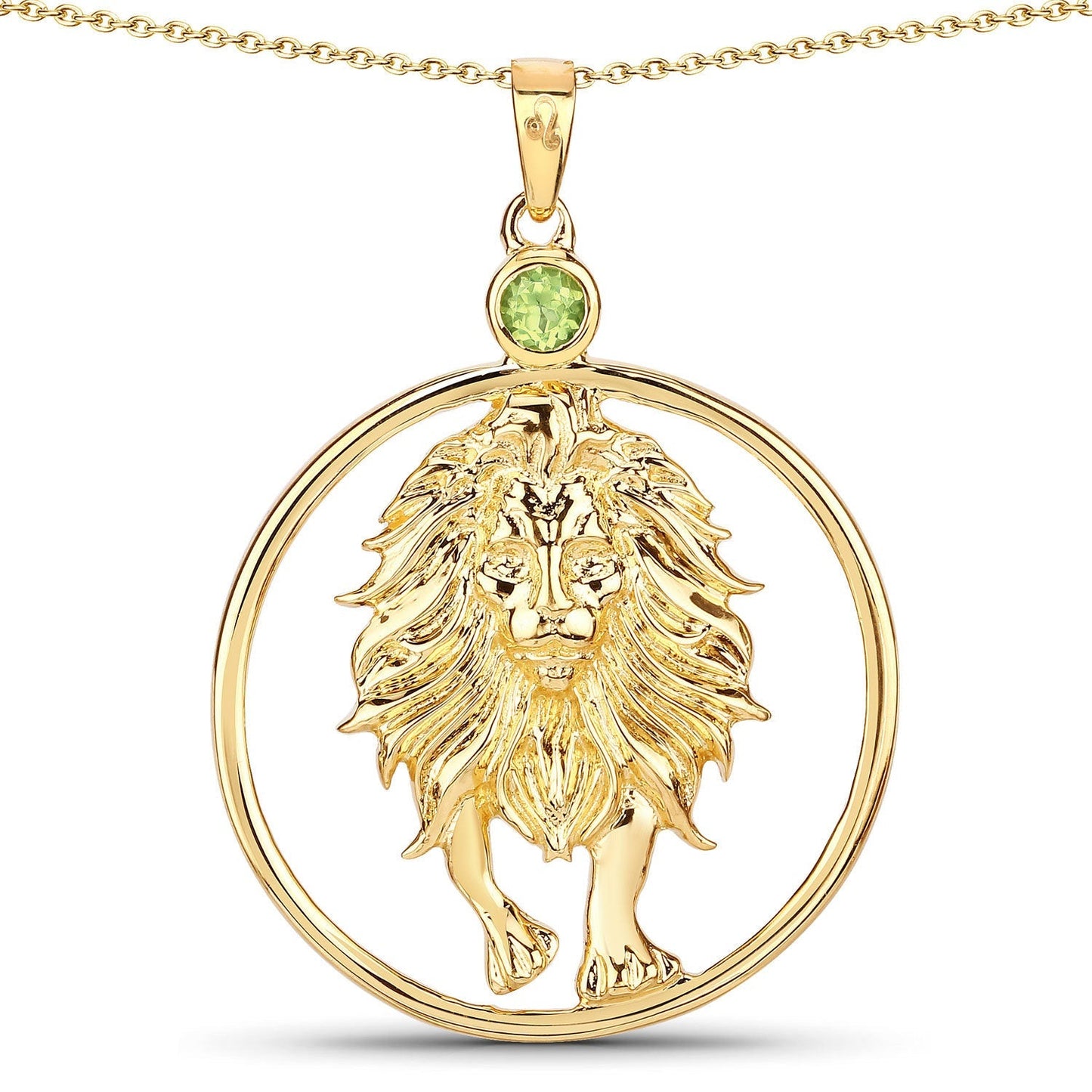 0.24 Carat Genuine Peridot .925 Sterling Silver Pendant Bids.com