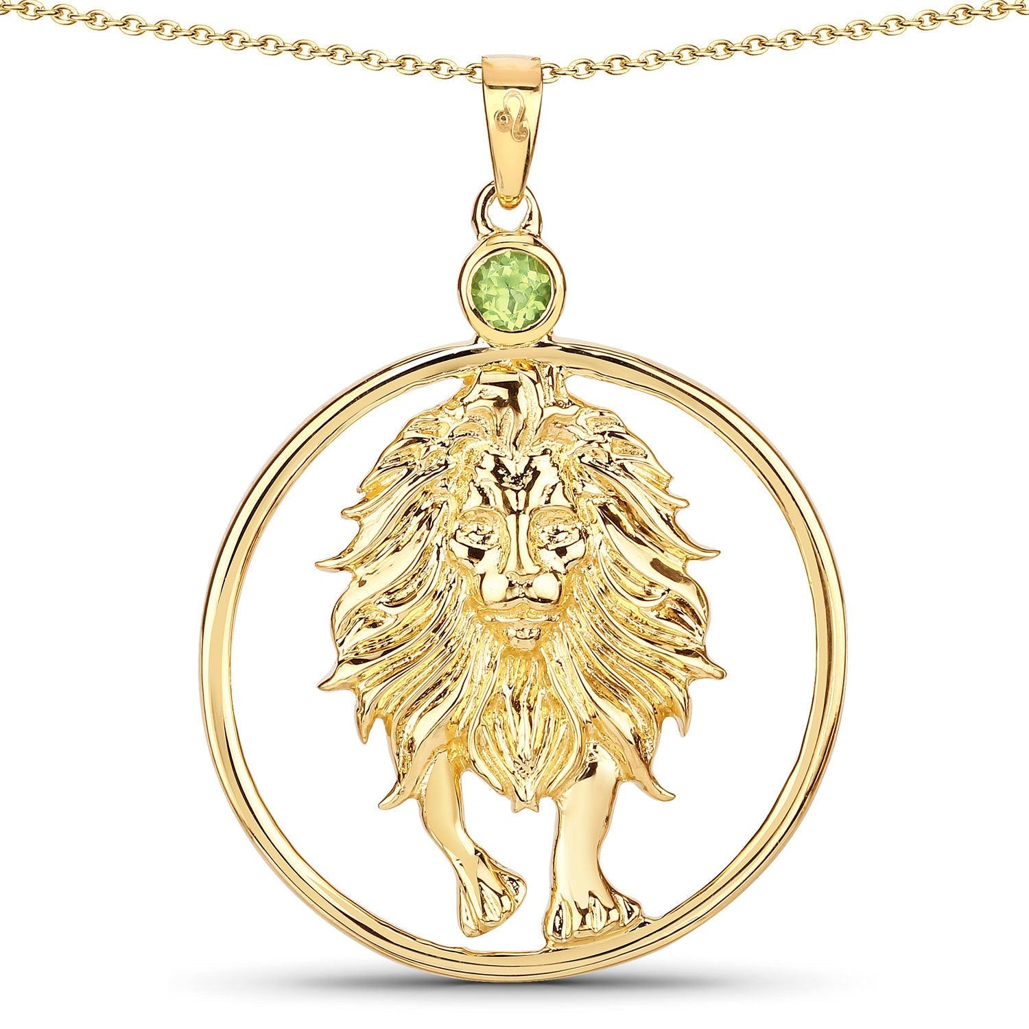 0.24 Carat Genuine Peridot .925 Sterling Silver Pendant Bids.com