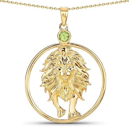 0.24 Carat Genuine Peridot .925 Sterling Silver Pendant Bids.com