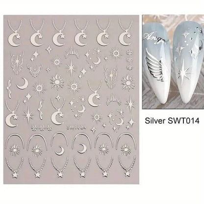 5D Embossed Three-dimensional Nail Stickers DailySale