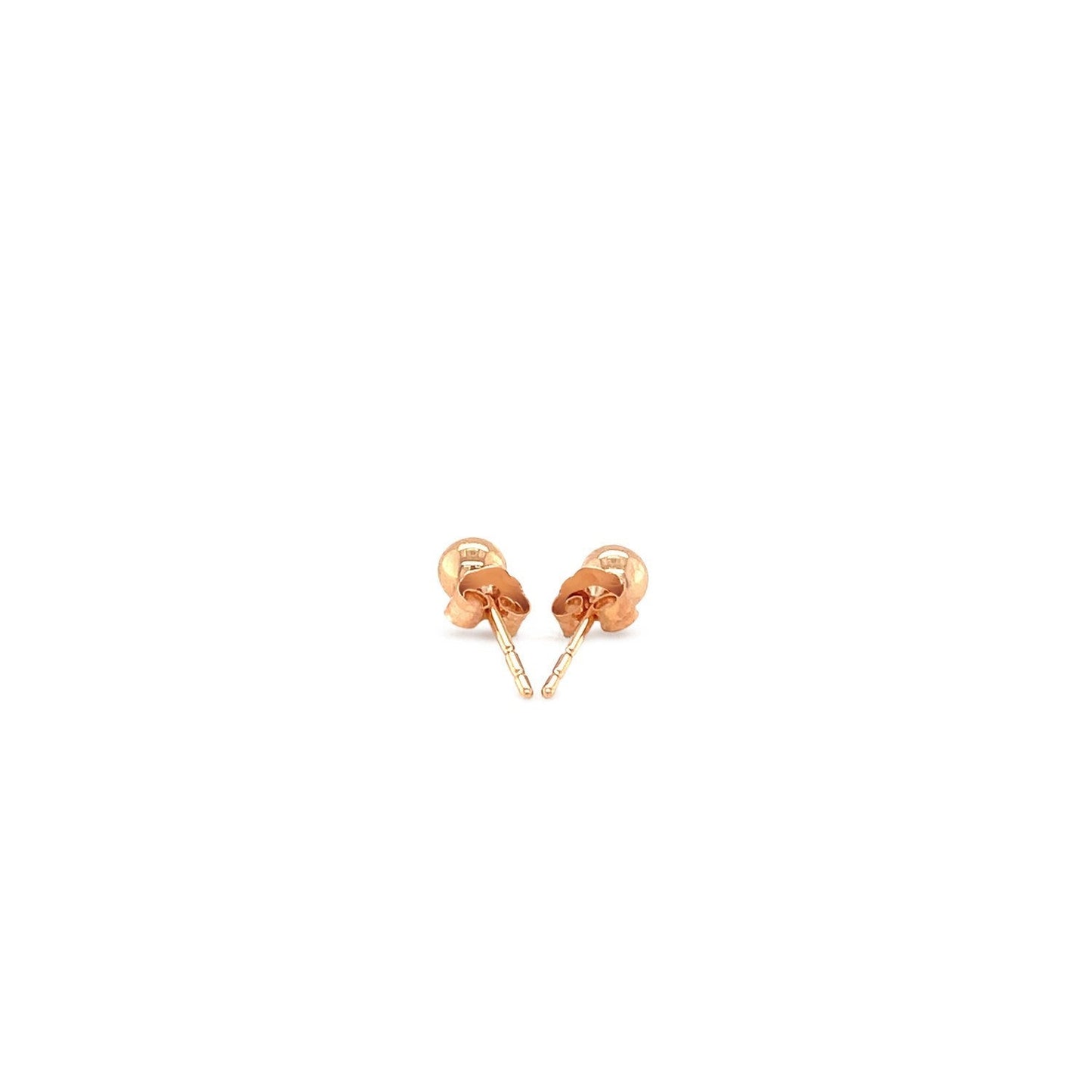14k Rose Gold Ball Style Stud Earrings (4.0 mm) Bids.com
