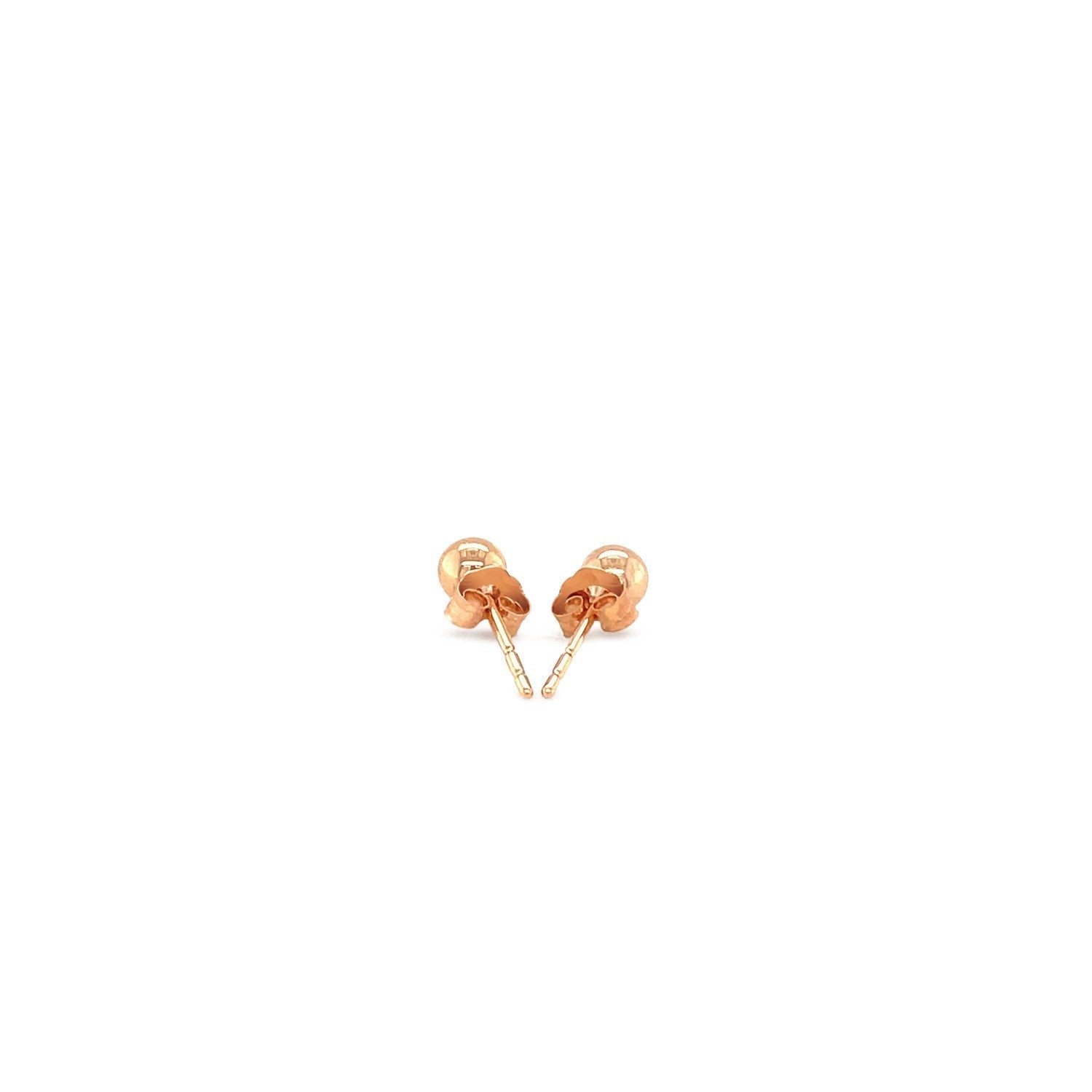 14k Rose Gold Ball Style Stud Earrings (4.0 mm) Bids.com