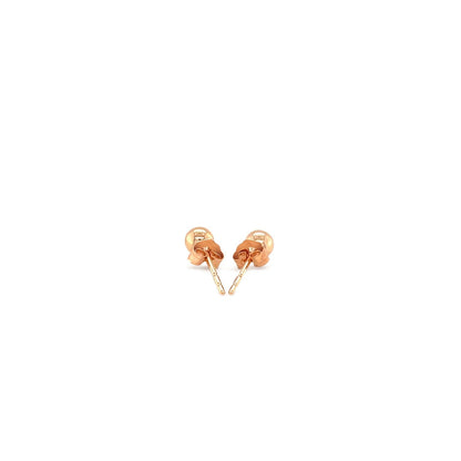 14k Rose Gold Ball Style Stud Earrings (4.0 mm) Bids.com