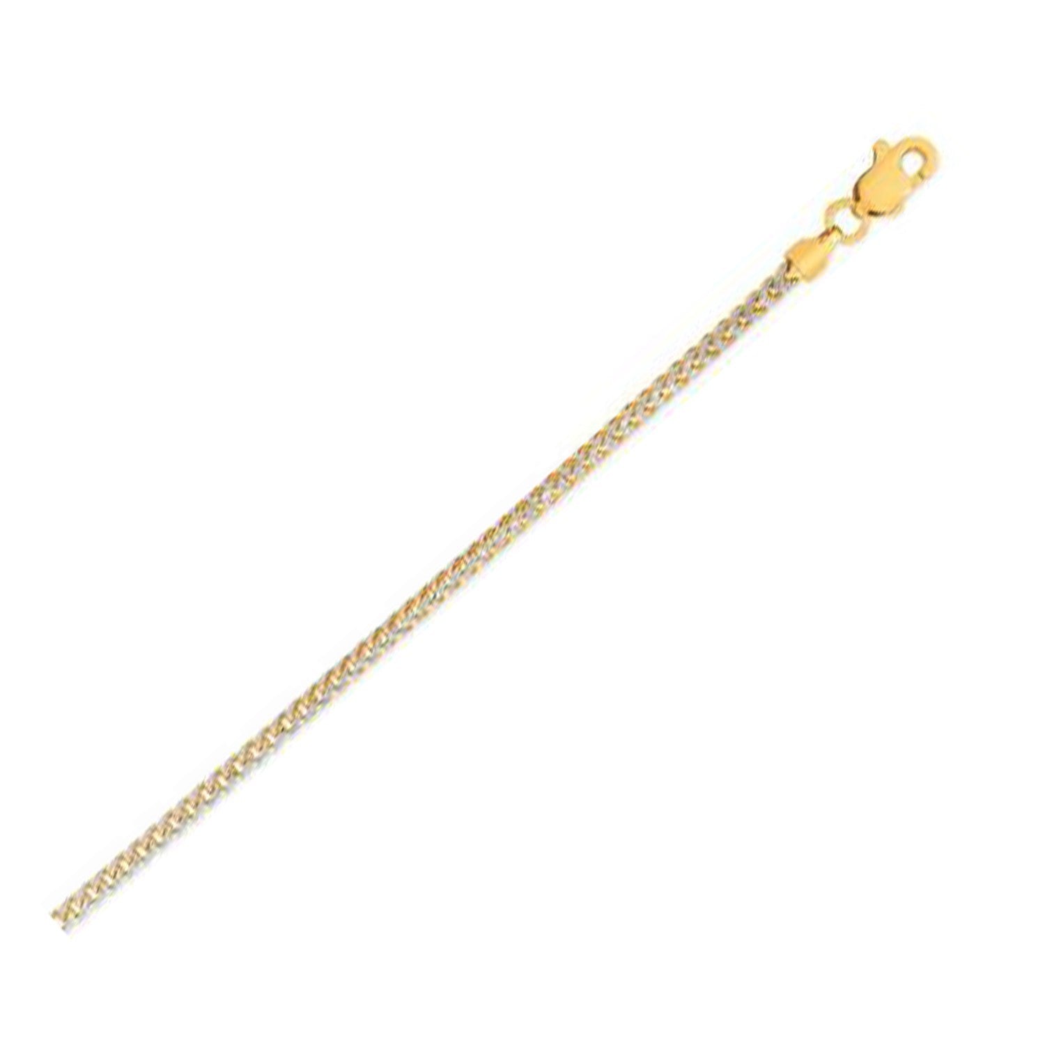 14k Yellow Gold Round Pave Franco Chain (2.30 mm) Bids.com