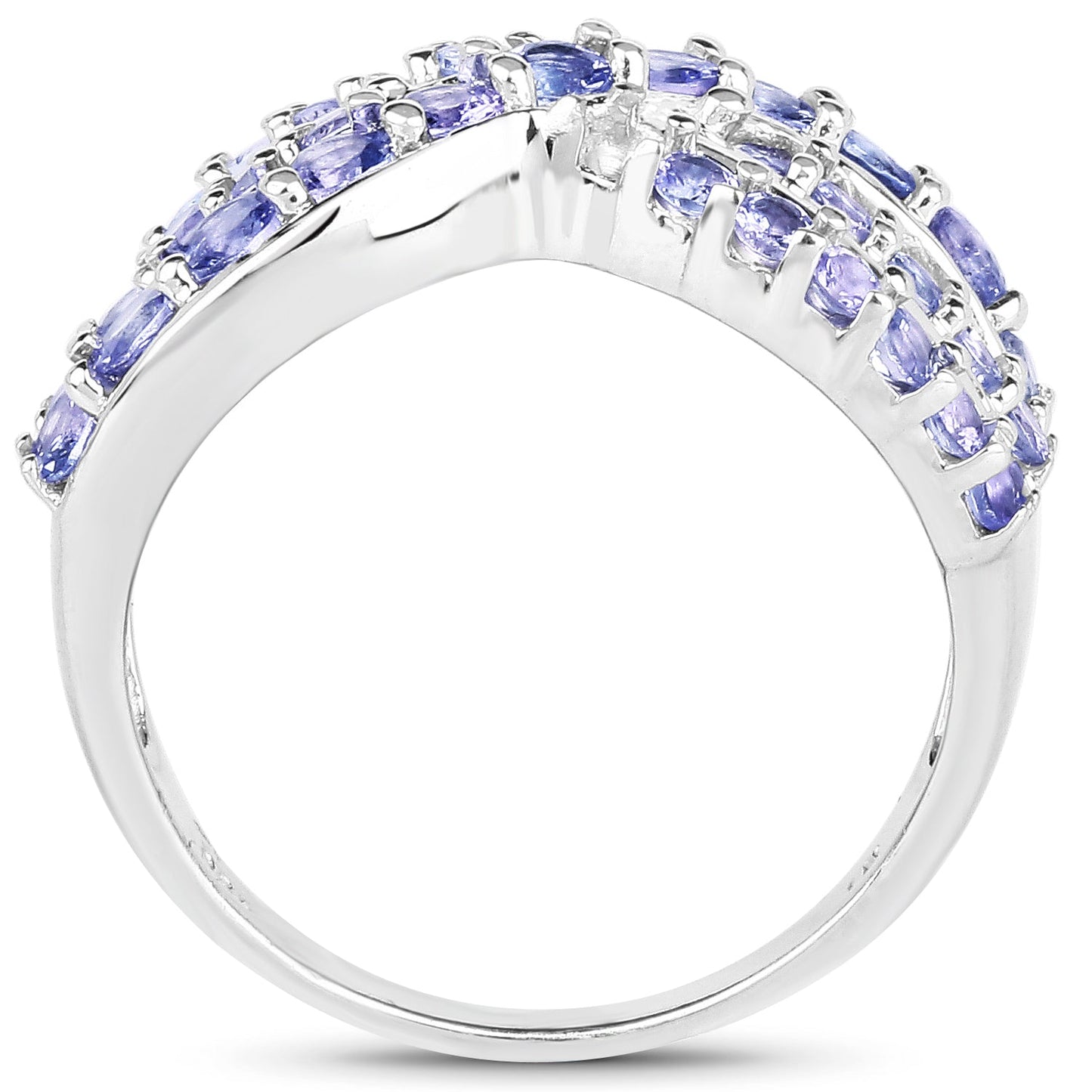 1.49 Carat Genuine Tanzanite .925 Sterling Silver Ring Bids.com