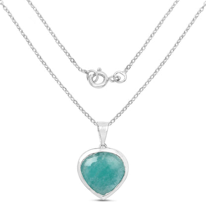 9.79 Carat Genuine Amazonite & Tanzanite .925 Sterling Silver Pendant Bids.com