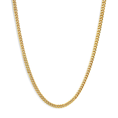Semi-Solid 14K Yellow Gold 6.1mm Classic Miami Cuban Chain Necklace - 22 Inches Bids.com