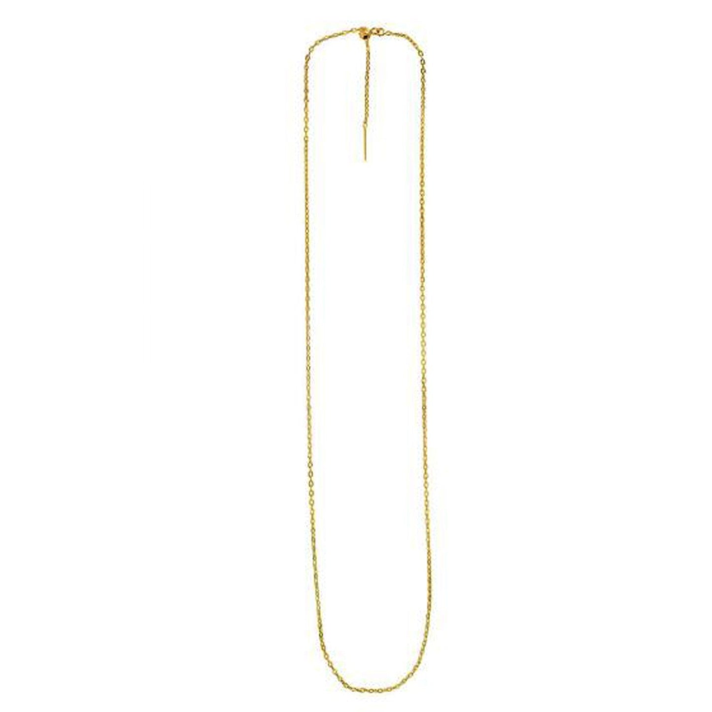 Endless Adjustable Cable Chain in 14k Yellow Gold (1.70 mm) Bids.com