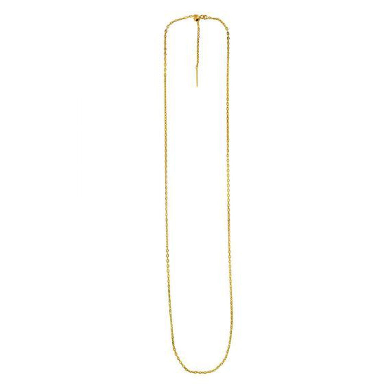 Endless Adjustable Cable Chain in 14k Yellow Gold (1.70 mm) Bids.com