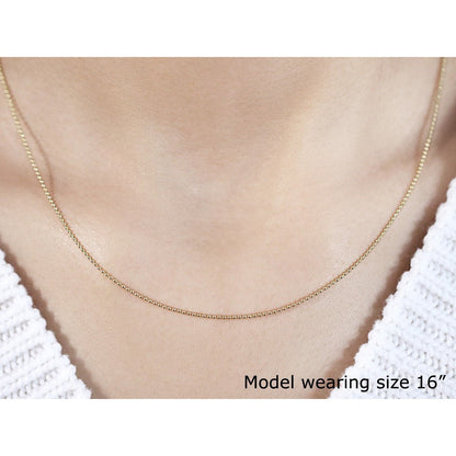 14k Yellow Gold Bead Chain 1.0mm Bids.com