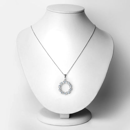 1.10 Carat Genuine Aquamarine and White Topaz .925 Sterling Silver Pendant Bids.com