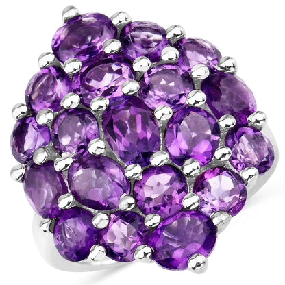 5.44 Carat Genuine Amethyst .925 Sterling Silver Ring Bids.com