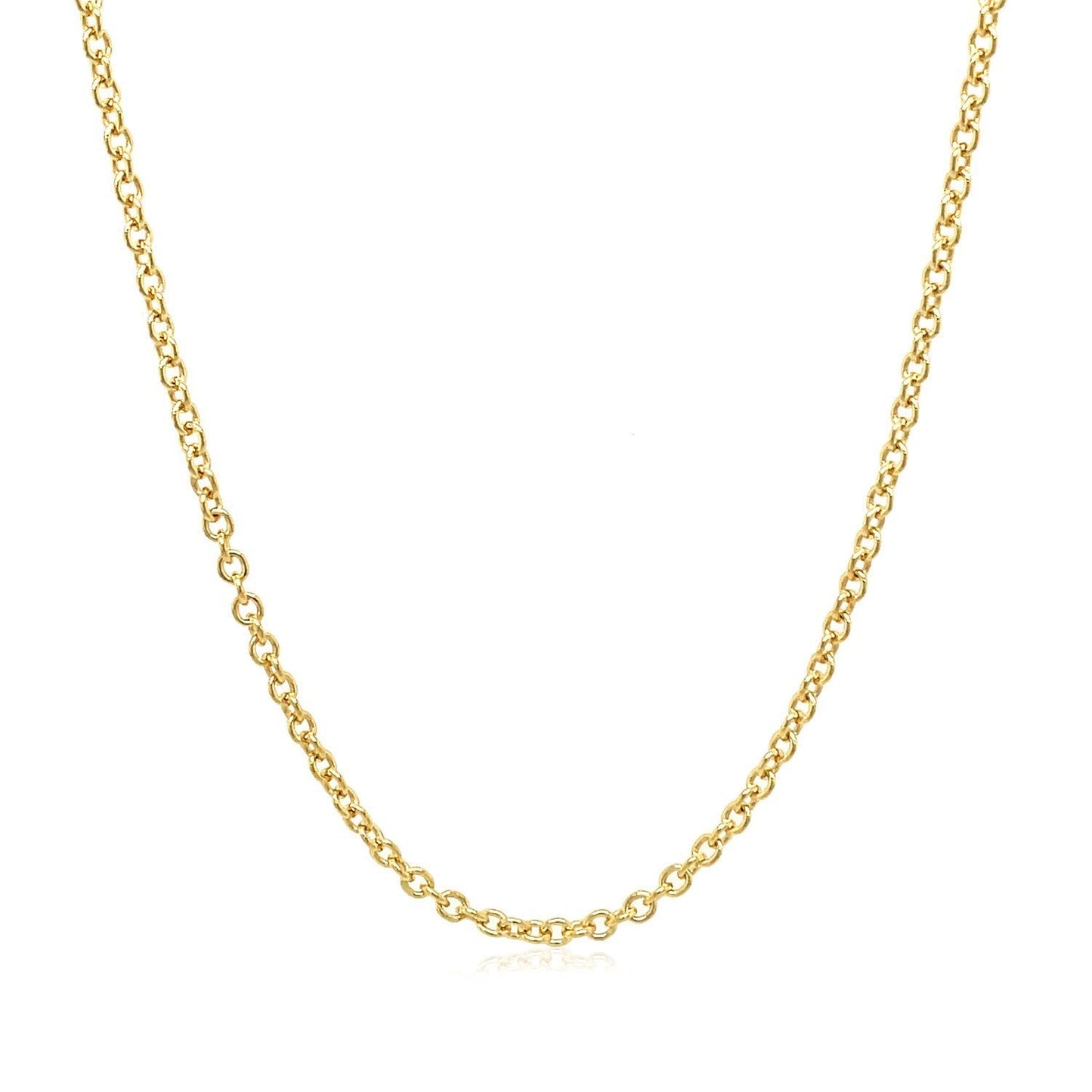 14k Yellow Gold Round Cable Link Chain 1.9mm Bids.com