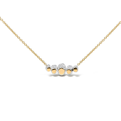 18K Rose Gold 3/4 Cttw Pave Diamonds and Graduated Green Tsavorite Gemstone Curved Bar Choker Necklace (G-H Color, SI1-SI2 Clarity) - Adjustable up to 14" - 16.5" Bids.com