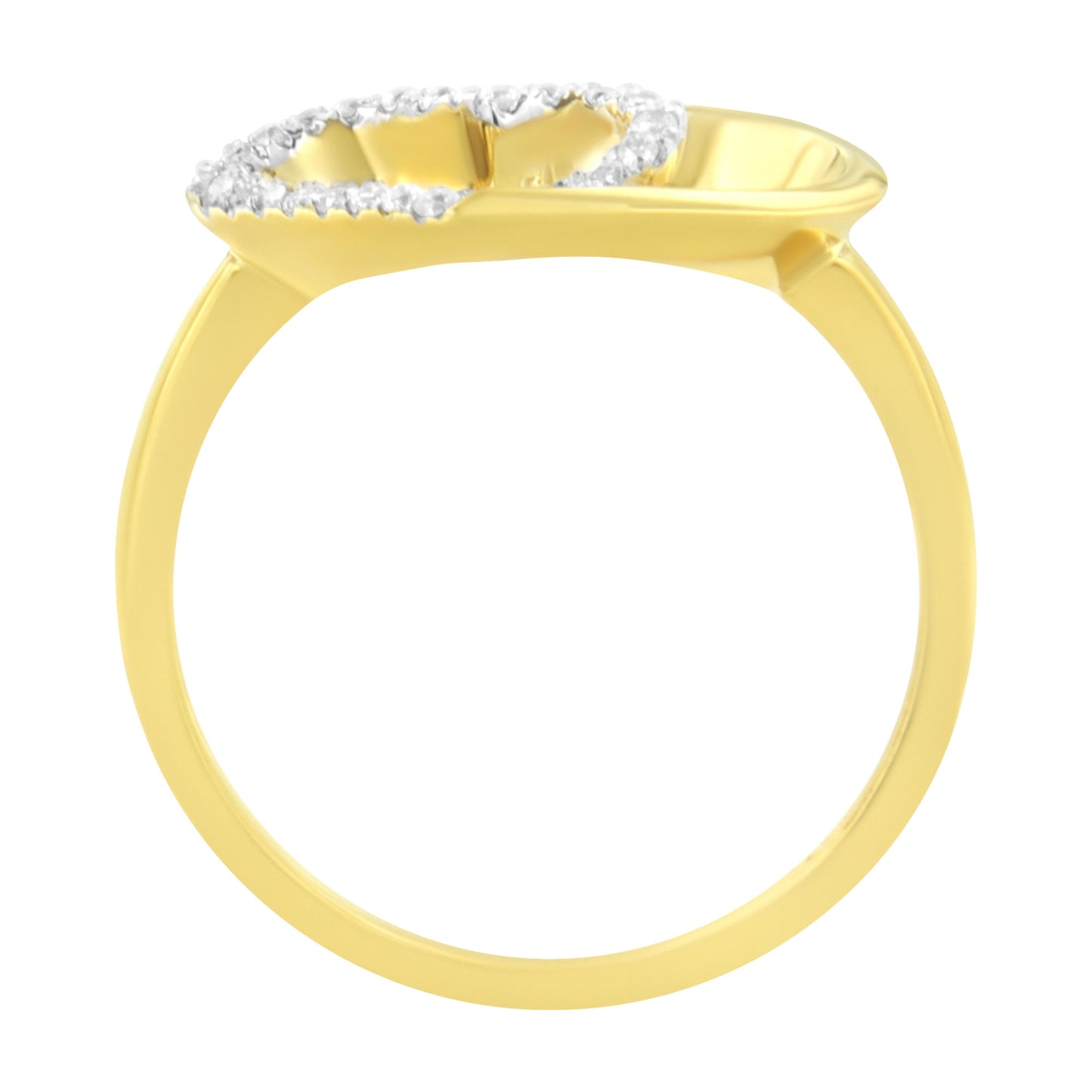 14KT Yellow Gold 1/10 ctw. Diamond Heart Shape Ring (K-L, I1-I2) - Size 7 Bids.com