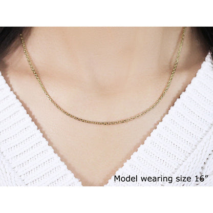 18k Yellow Gold Diamond Cut Cable Link Chain (1.90 mm) Bids.com