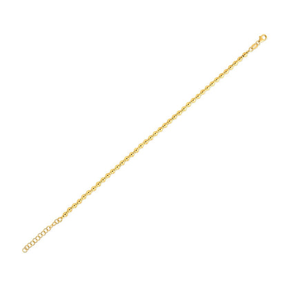 14k Yellow Gold Spaced Bead Bracelet  (3.00 mm) Bids.com
