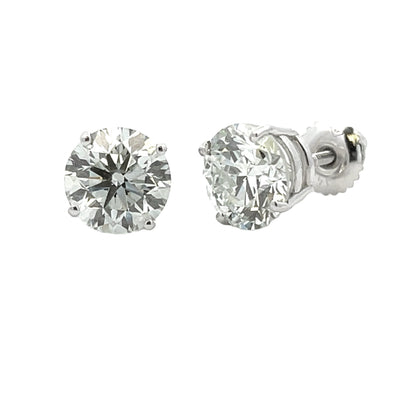 4.00ct Lab Grown Diamond Stud Earrings 14KT White Gold Bids.com
