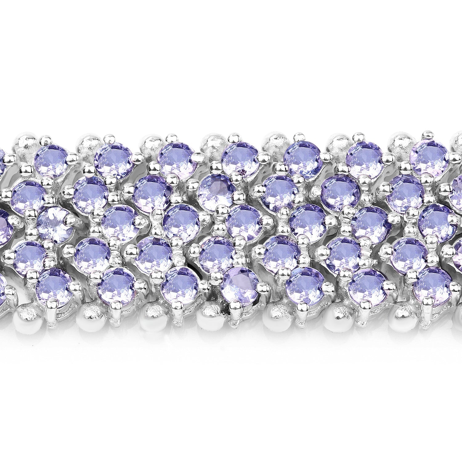 14.70 Carat Genuine Tanzanite .925 Sterling Silver Bracelet Bids.com