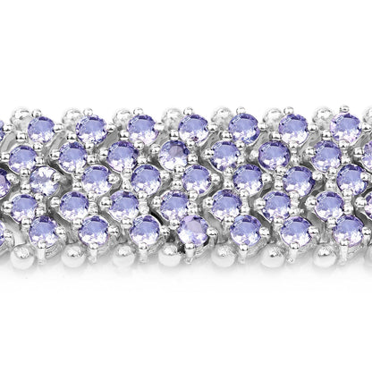 14.70 Carat Genuine Tanzanite .925 Sterling Silver Bracelet Bids.com