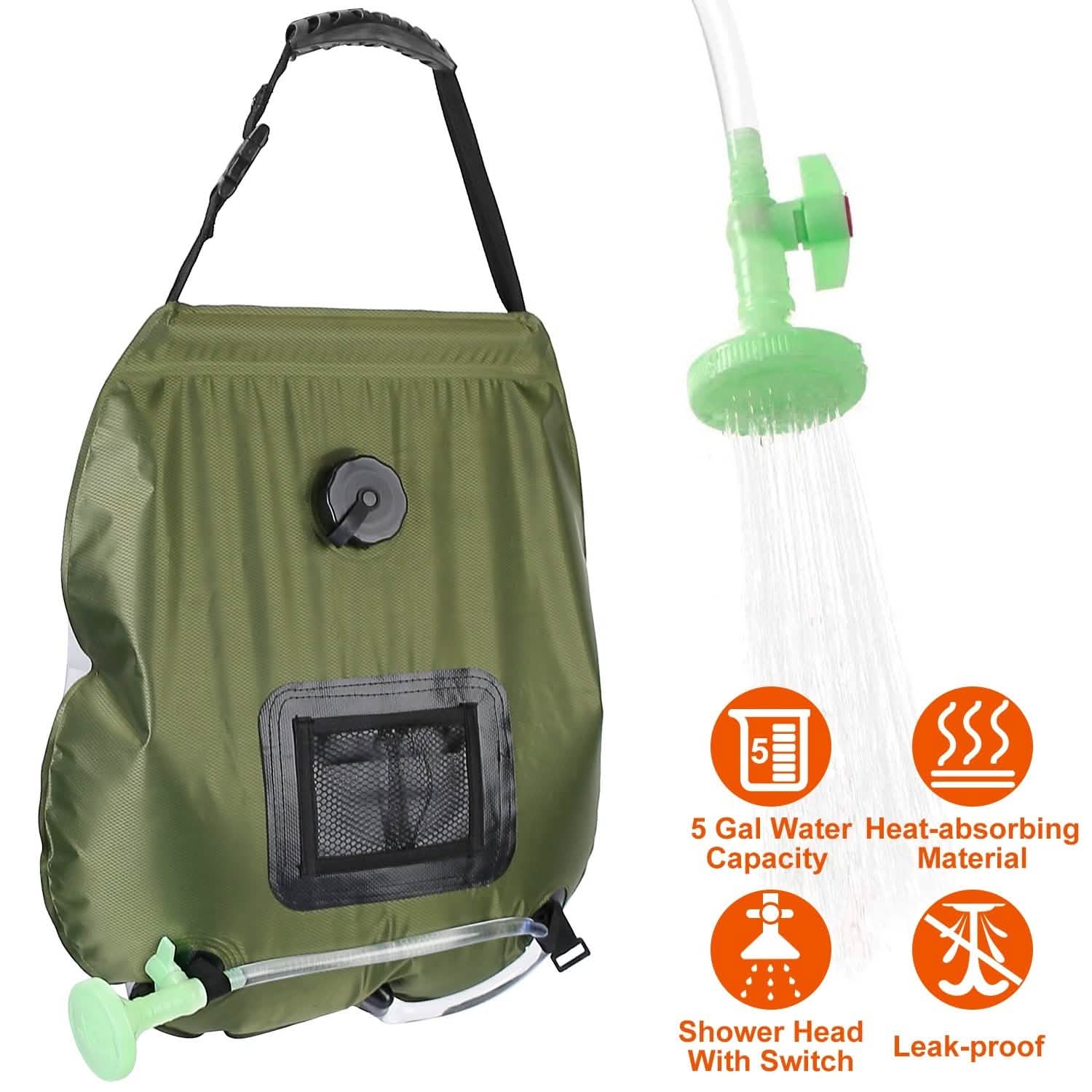 5Gal Solar Heating Camping Shower Bag DailySale