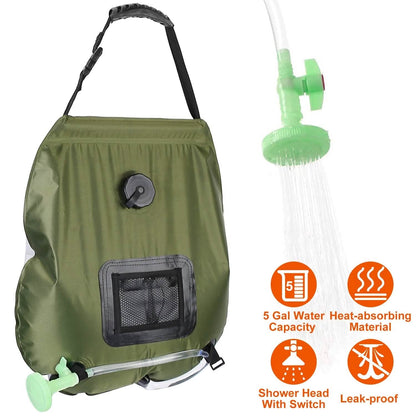 5Gal Solar Heating Camping Shower Bag DailySale