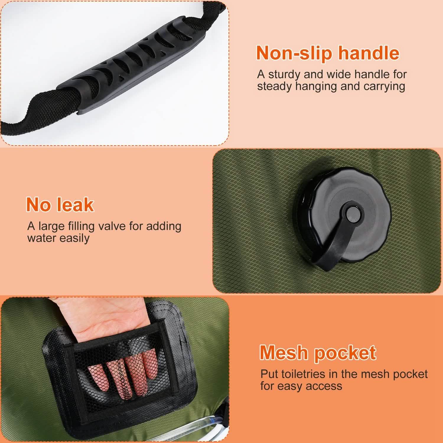 5Gal Solar Heating Camping Shower Bag DailySale