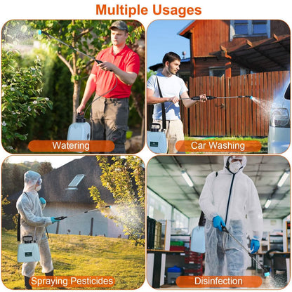 5L/1/3 Gallon Electric Plant Sprayer Telescopic Rechargeable with 3 Spray Sprouts DailySale