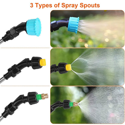 5L/1/3 Gallon Electric Plant Sprayer Telescopic Rechargeable with 3 Spray Sprouts DailySale