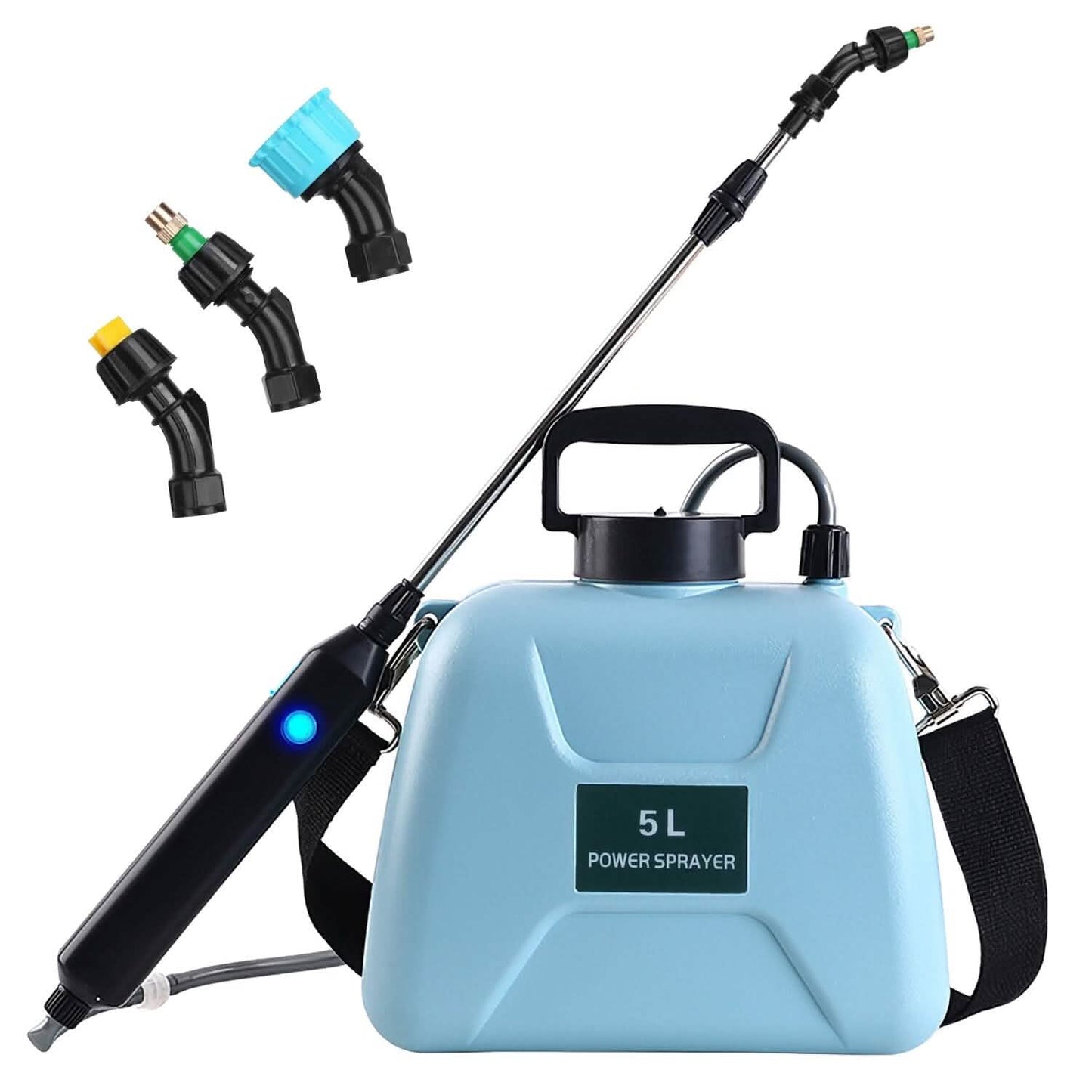 5L/1/3 Gallon Electric Plant Sprayer Telescopic Rechargeable with 3 Spray Sprouts DailySale