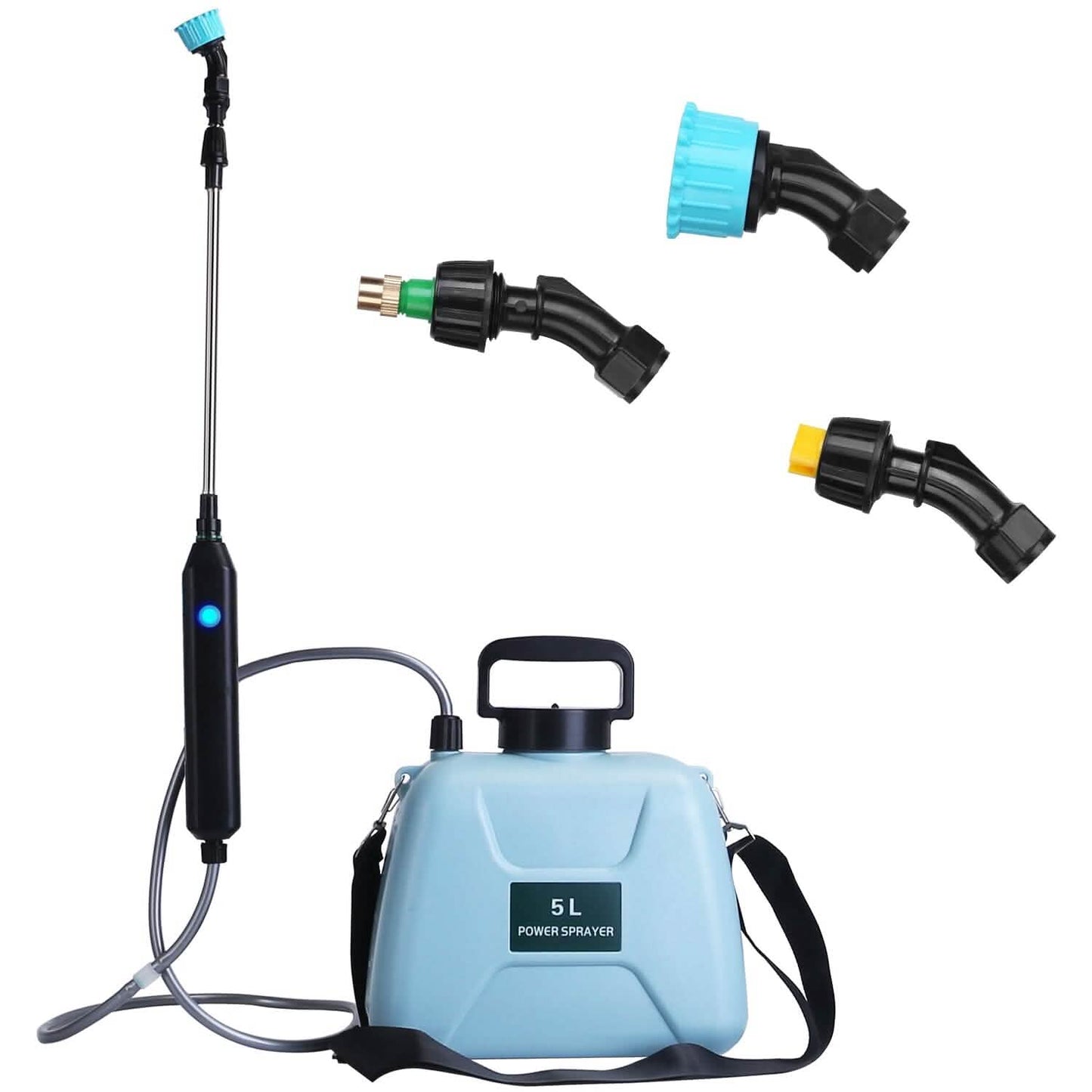 5L/1/3 Gallon Electric Plant Sprayer Telescopic Rechargeable with 3 Spray Sprouts DailySale