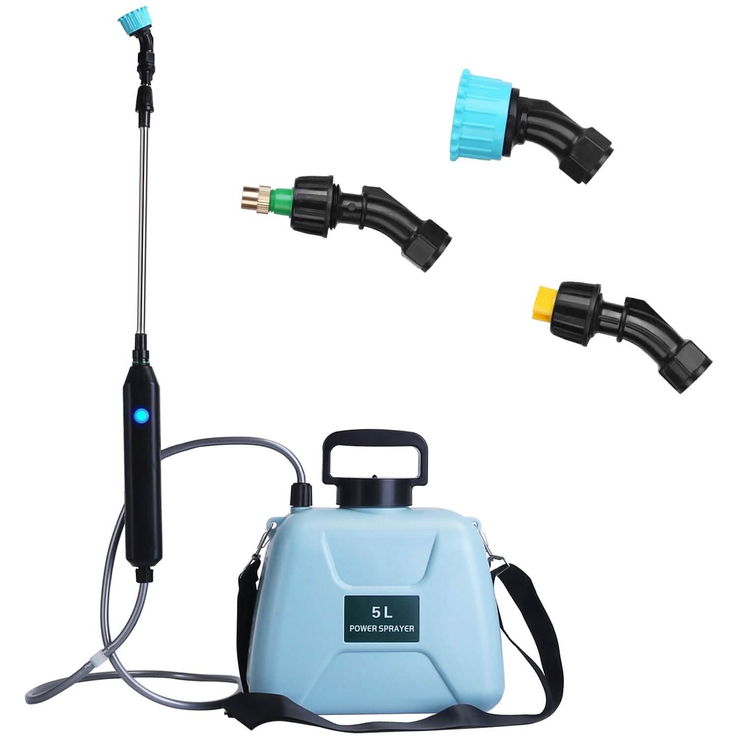 5L/1/3 Gallon Electric Plant Sprayer Telescopic Rechargeable with 3 Spray Sprouts DailySale