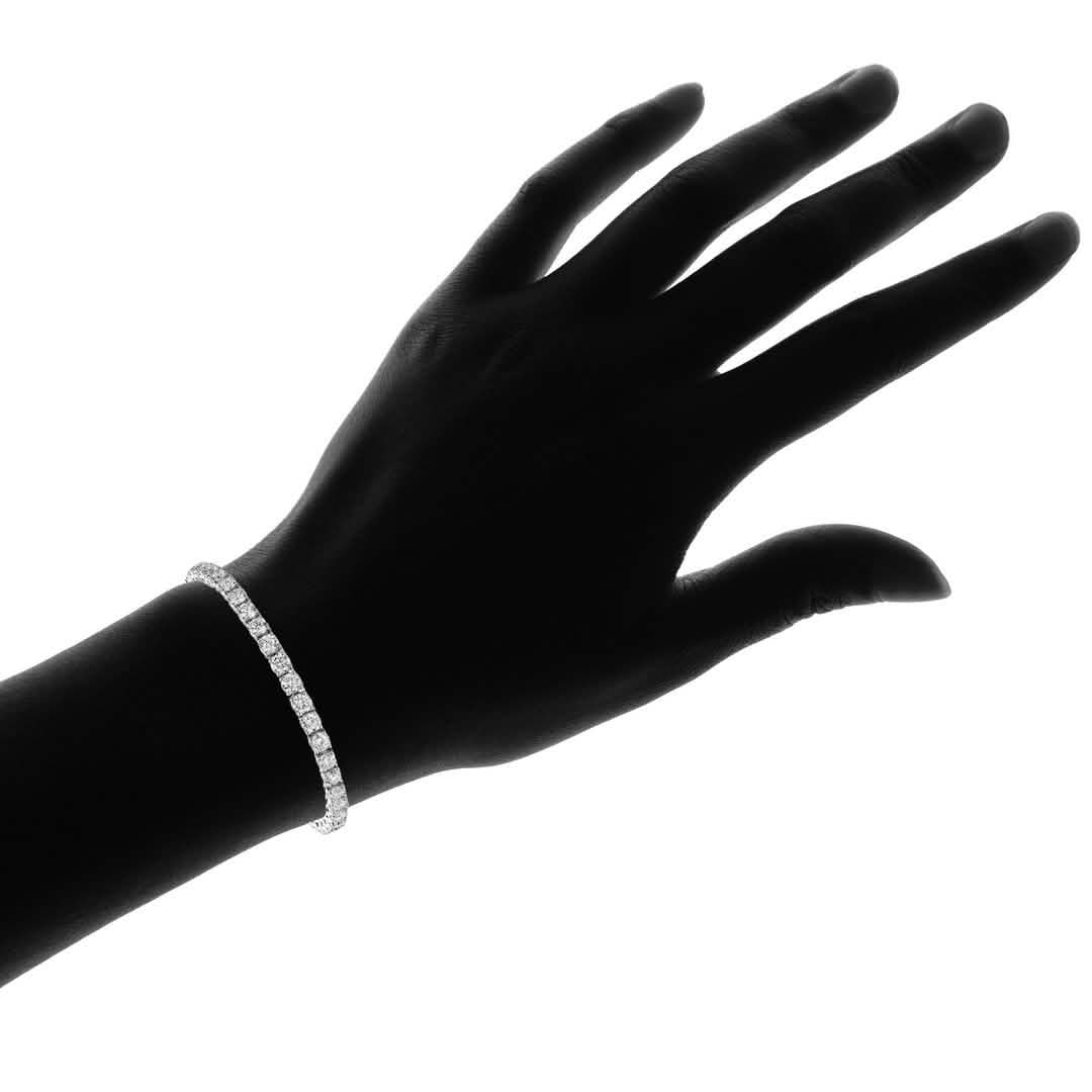 5MM Round Cubic Zirconia Tennis Bracelet DailySale