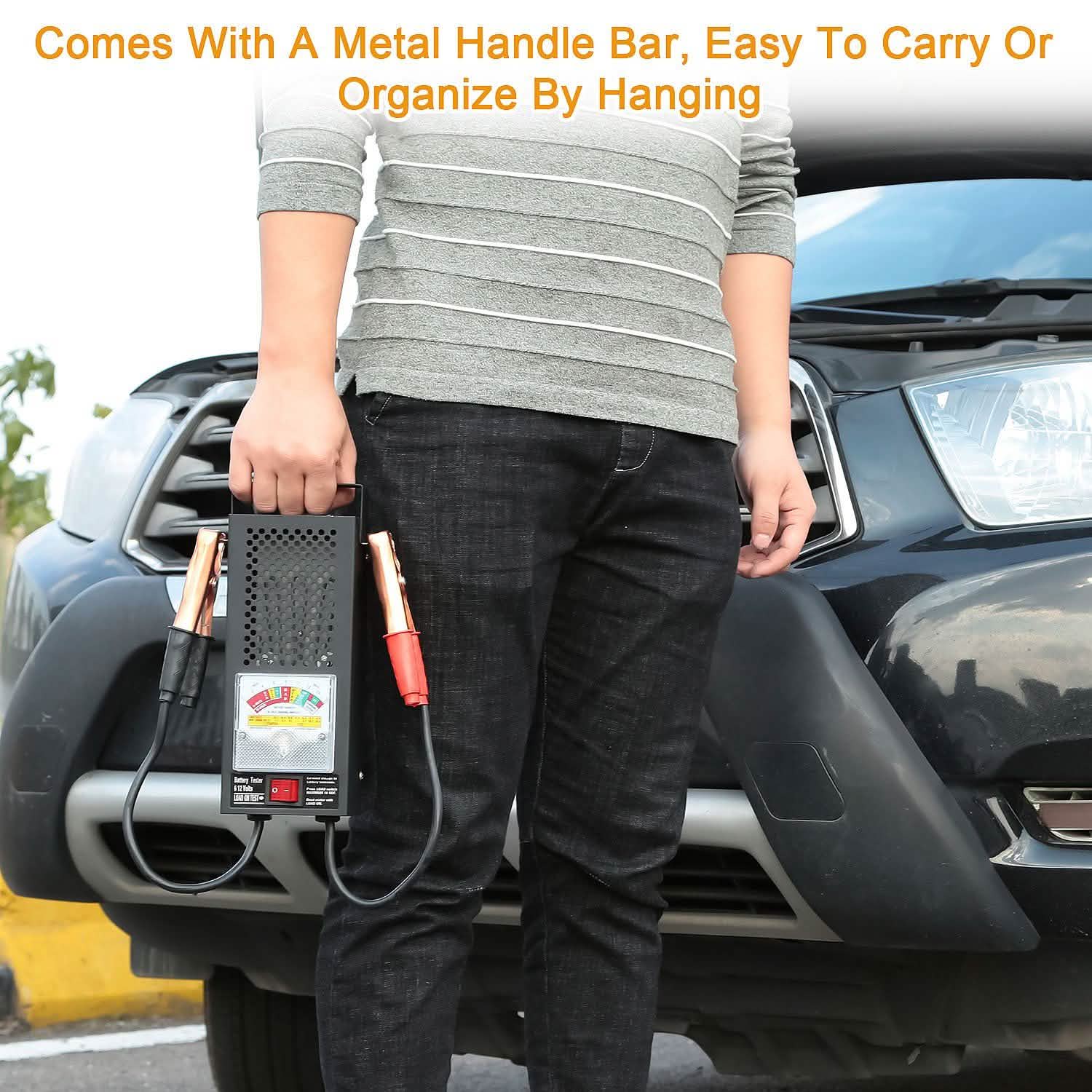 6-12V Automotive Battery Tester with Heavy Duty Insulated Copper Clips DailySale