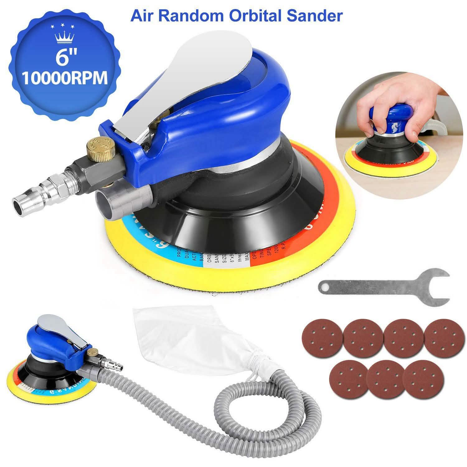 6" Air Random Orbital Sander Pneumatic DailySale
