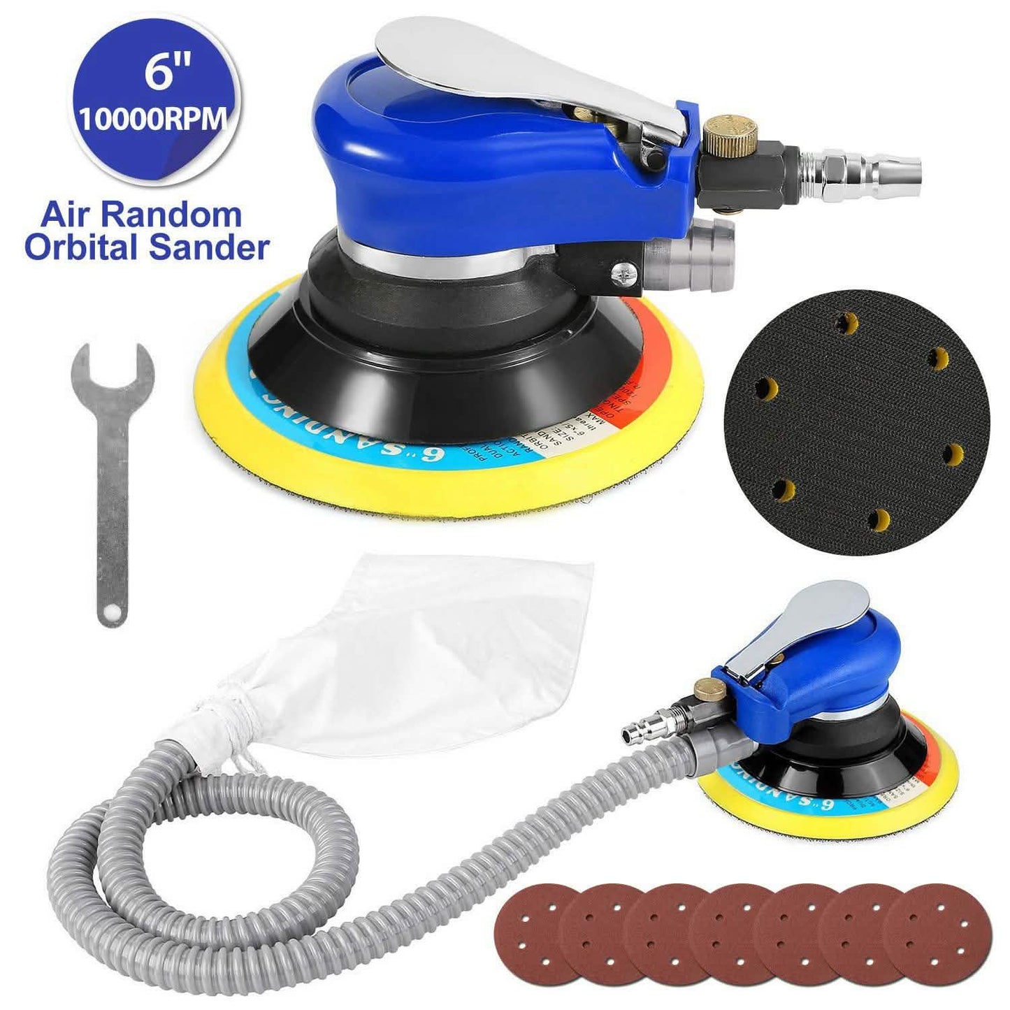 6" Air Random Orbital Sander Pneumatic DailySale