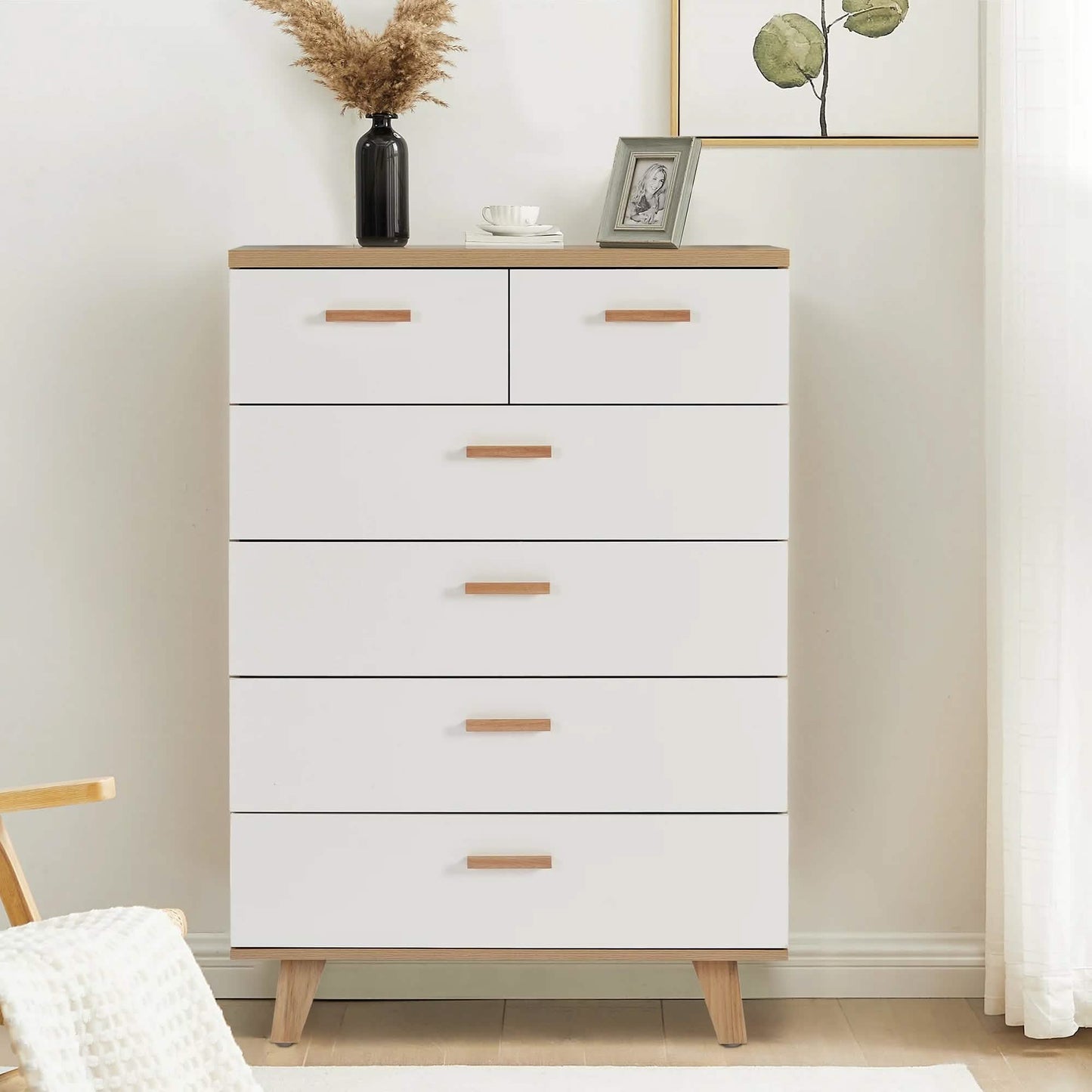 6 Drawer Dresser with Handle DailySale
