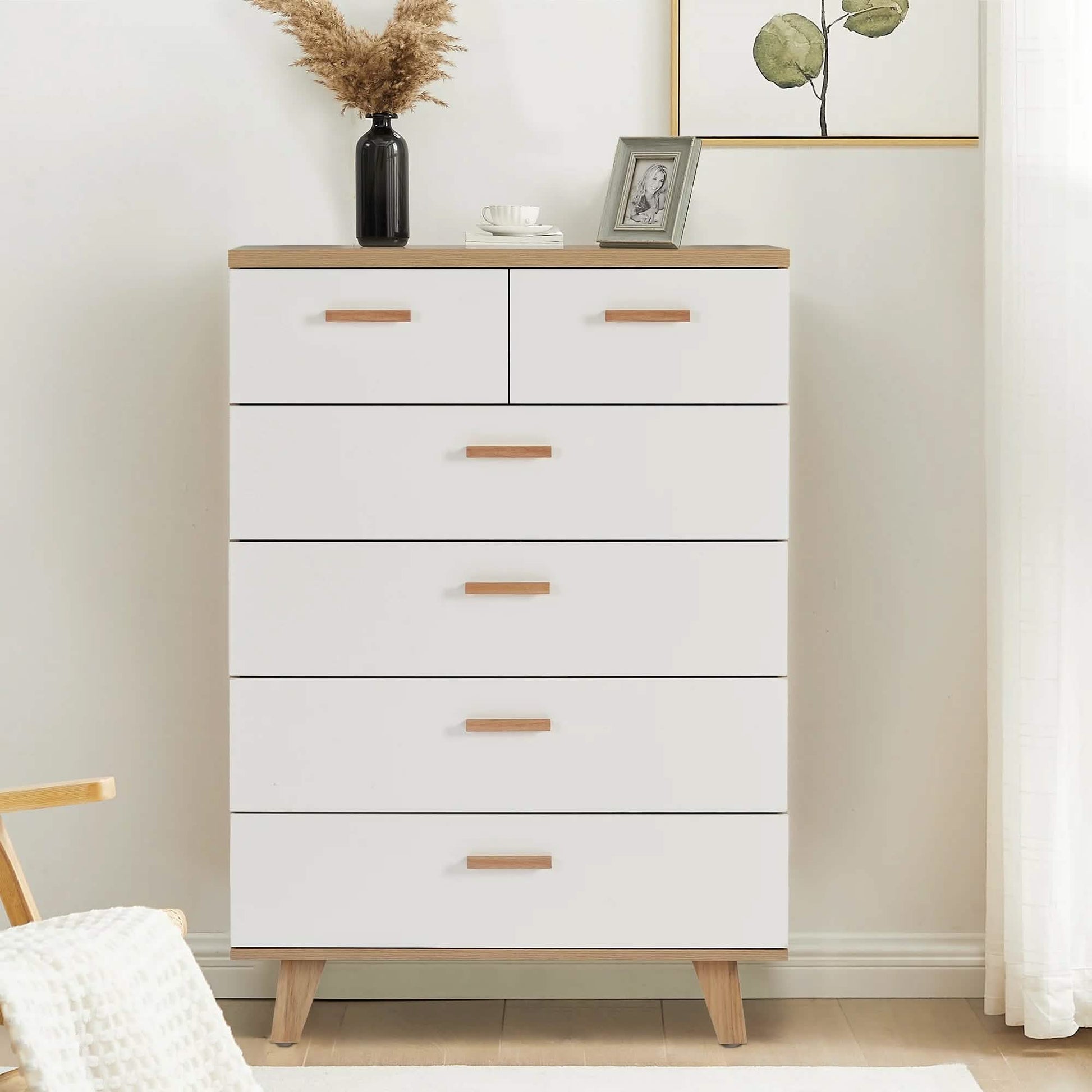6 Drawer Dresser with Handle DailySale
