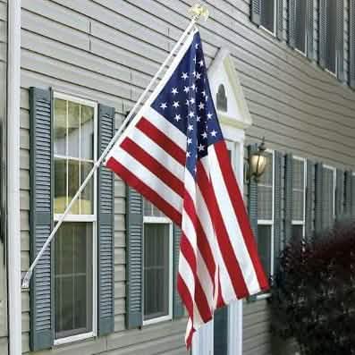 6-Foot Deluxe U.S. Flag Pole Set with Golden Eagle Top by Americana DailySale