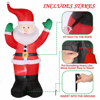 6 Ft. Santa Claus Inflatable Outdoor Decoration DailySale