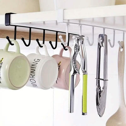 6 Hooks Kitchen Shelf Storage Rack DailySale