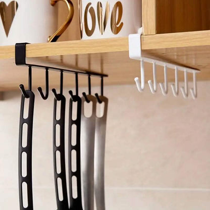 6 Hooks Kitchen Shelf Storage Rack DailySale